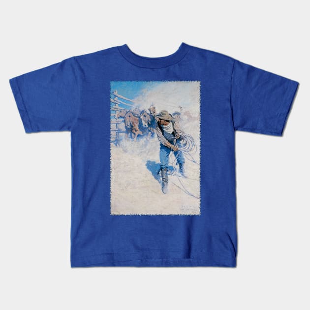 In the Corral by NC Wyeth Kids T-Shirt by MasterpieceCafe
